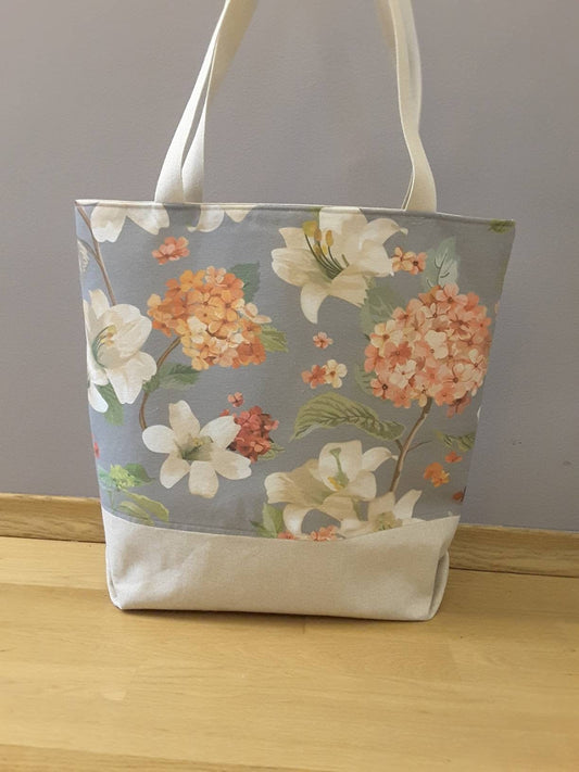 Large Floral Print  Shopping Bag